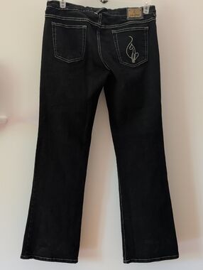 Baby Phat Black Flare Low Rise Jeans Size 11